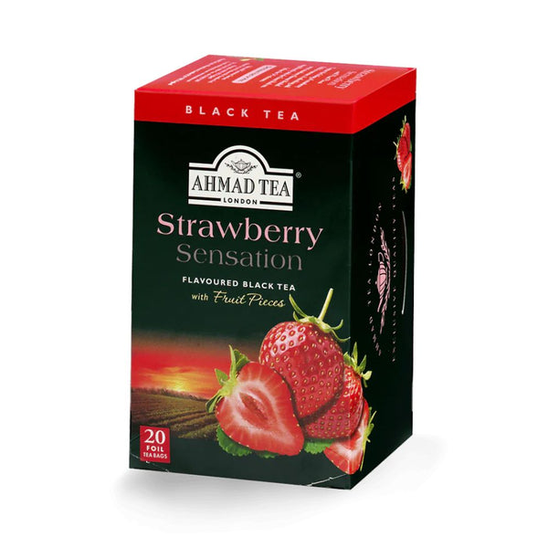Ahmad Tea Strawberry Sensation Black Tea 20 foil tea bags