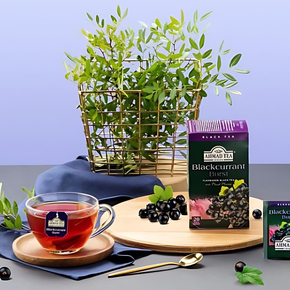 Ahmad Tea Blackcurrant Burst Black Tea 20 foil tea bags