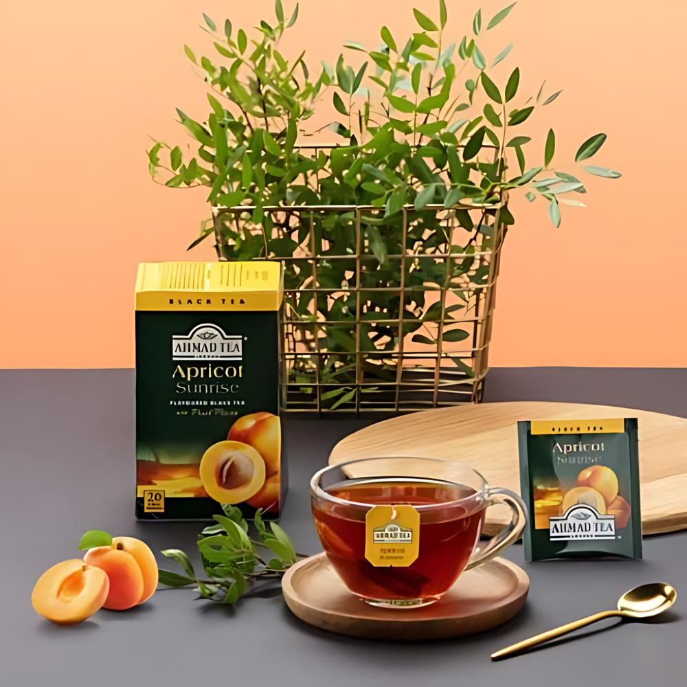 Ahmad Tea Apricot Sunrise Black Tea 20 foil tea bags