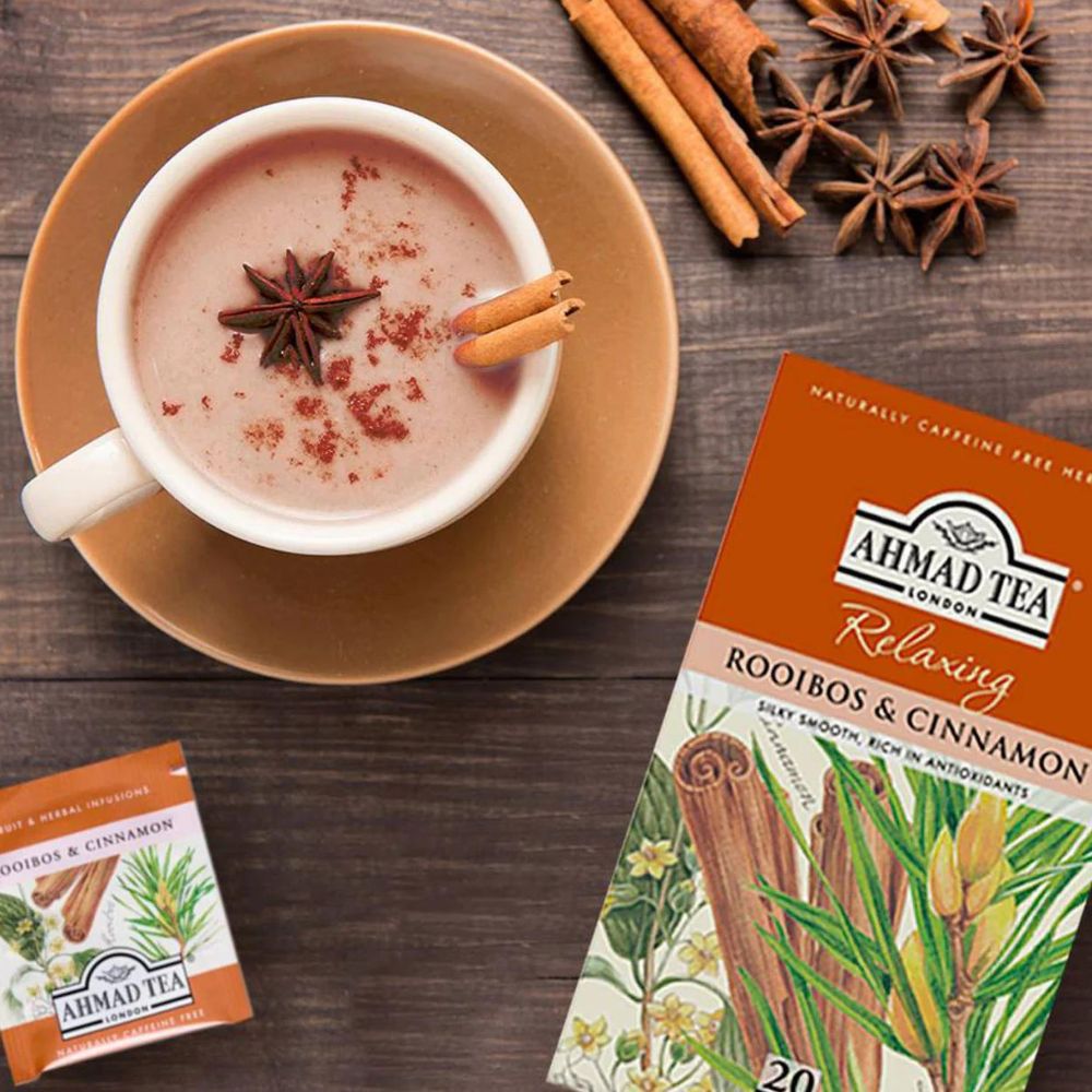 Ahmad Tea Rooibos & Cinnamon Herbal Tea 20 foil tea bags