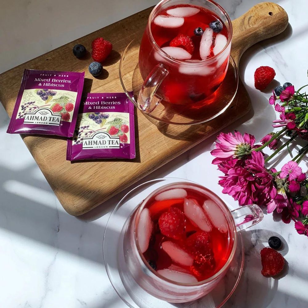 Ahmad Tea Mixed Berries & Hibiscus Herbal Tea 20 foil tea bags