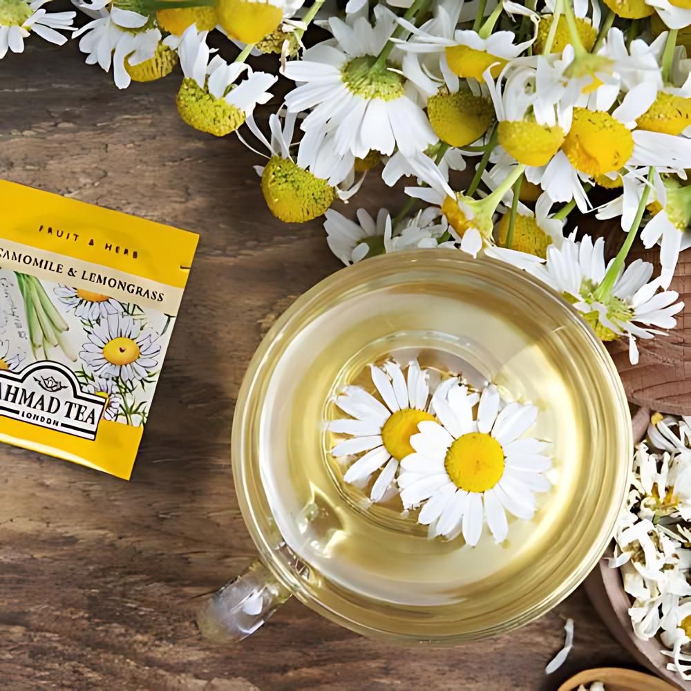 Ahmad Tea Camomile & Lemongrass Herbal Tea 20 foil tea bags