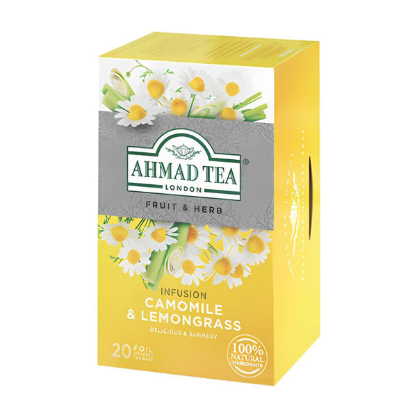 Ahmad Tea Camomile & Lemongrass Herbal Tea 20 foil tea bags