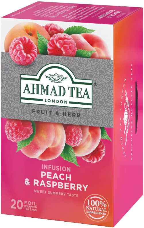Ahmad Peach and Raspberry Herbal Tea Bags 20ct