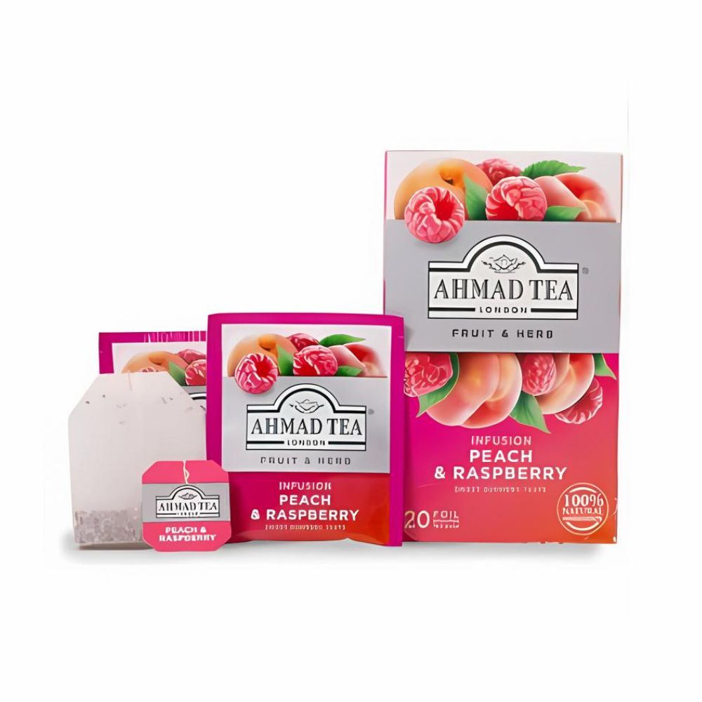 Ahmad Peach and Raspberry Herbal Tea Bags 20ct