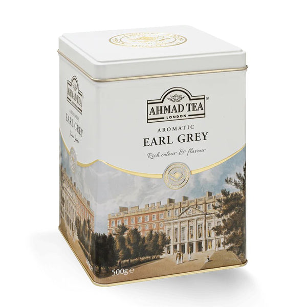 Ahmad Tea Aromatic Earl Grey Black Loose Leaf Tea in Tin 17.6oz/500g