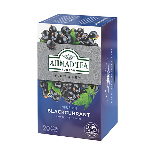Ahmad Tea Blackcurrant Herbal Tea 20 foil tea bags