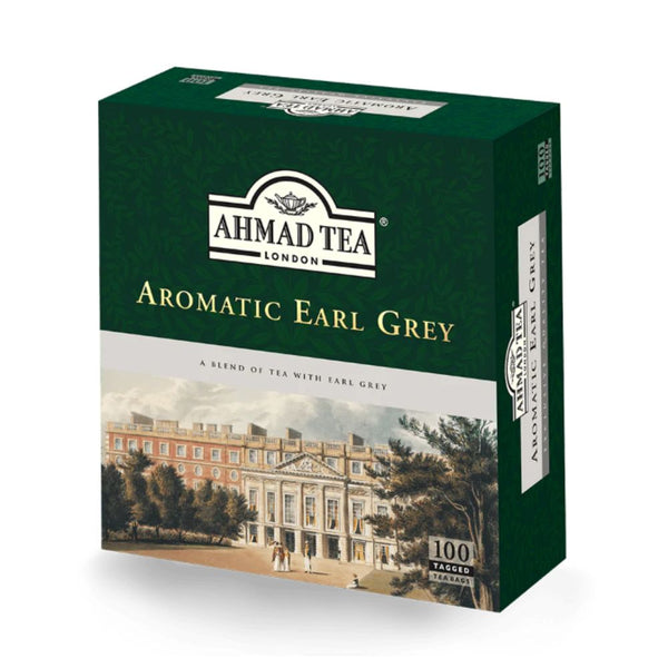 Ahmad Tea Aromatic Earl Grey Black Tea 100 Tagged tea bags
