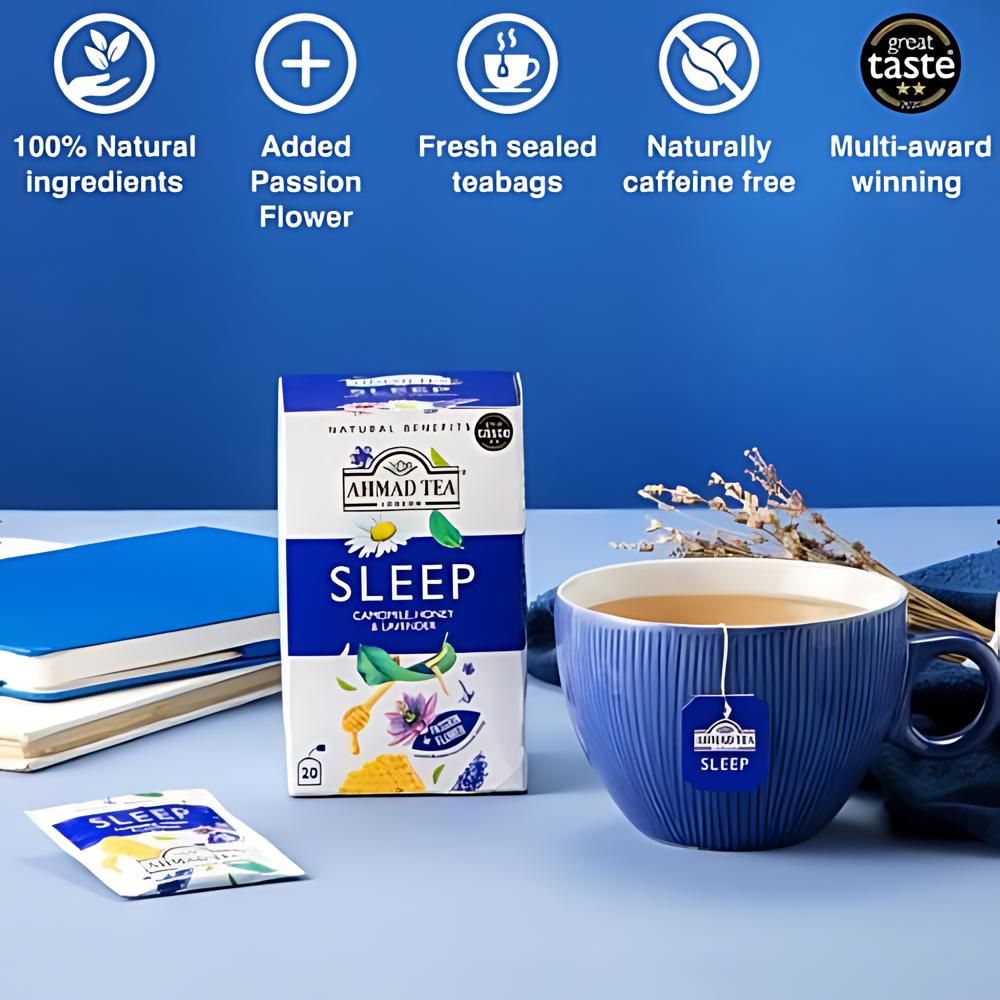 Ahmad Tea Sleep Camomile, Honey & Lavender 20 foil wrapped tea bags