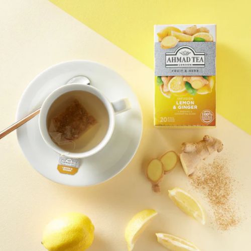 Ahmad Tea Lemon and Ginger Herbal Tea 20 foil tea bags