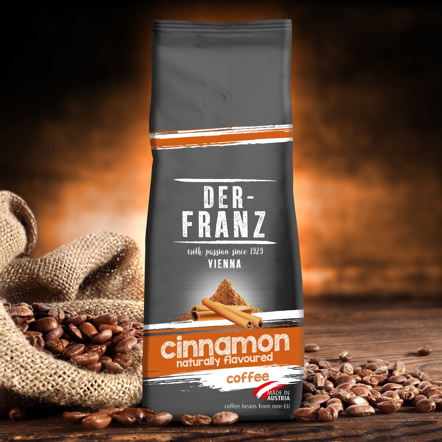 Der Franz Cinnamon Naturally Flavored Ground Coffee 17.6oz/500g