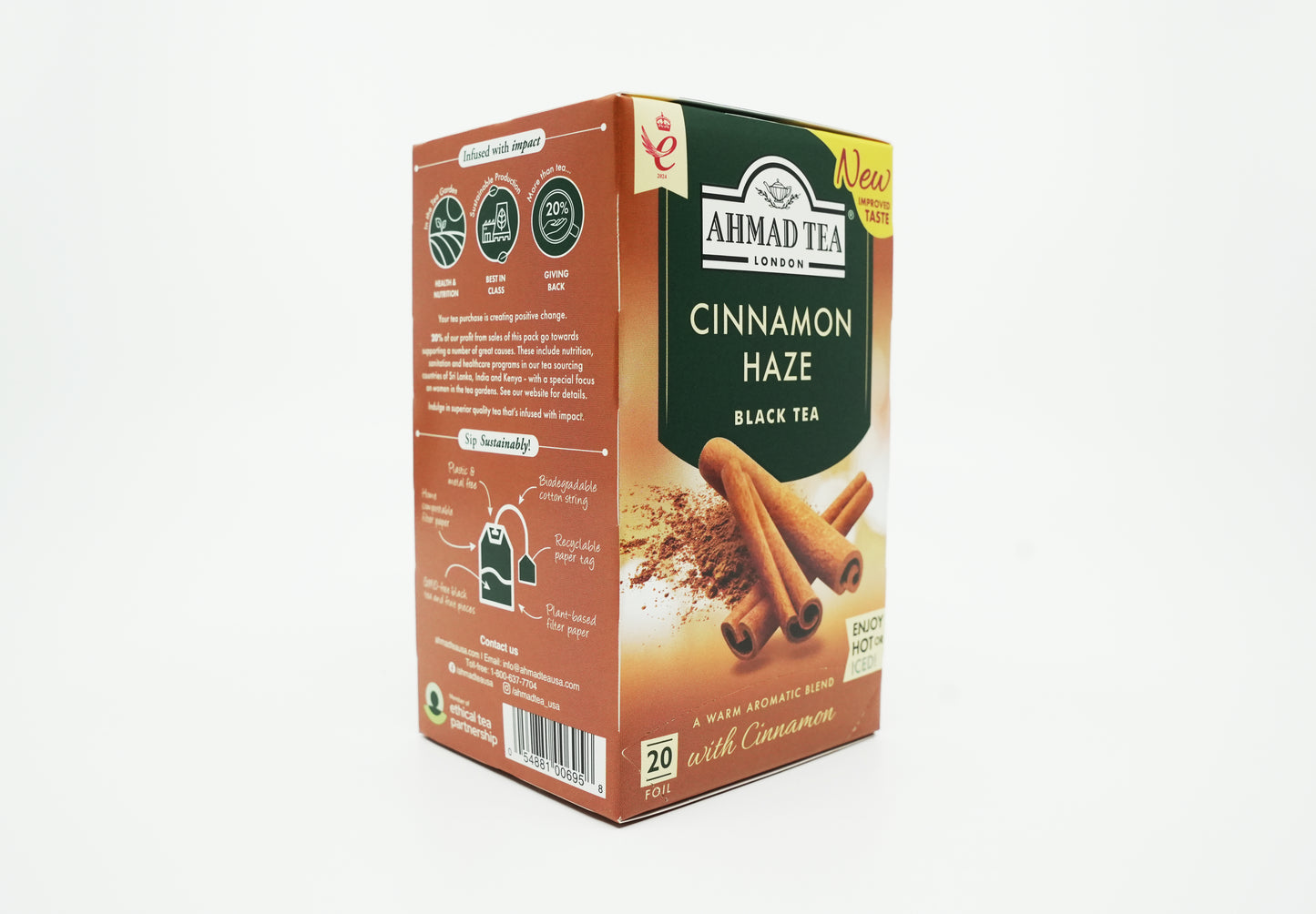 Ahmad Tea Cinnamon Haze Black Tea 20 foil tea bags