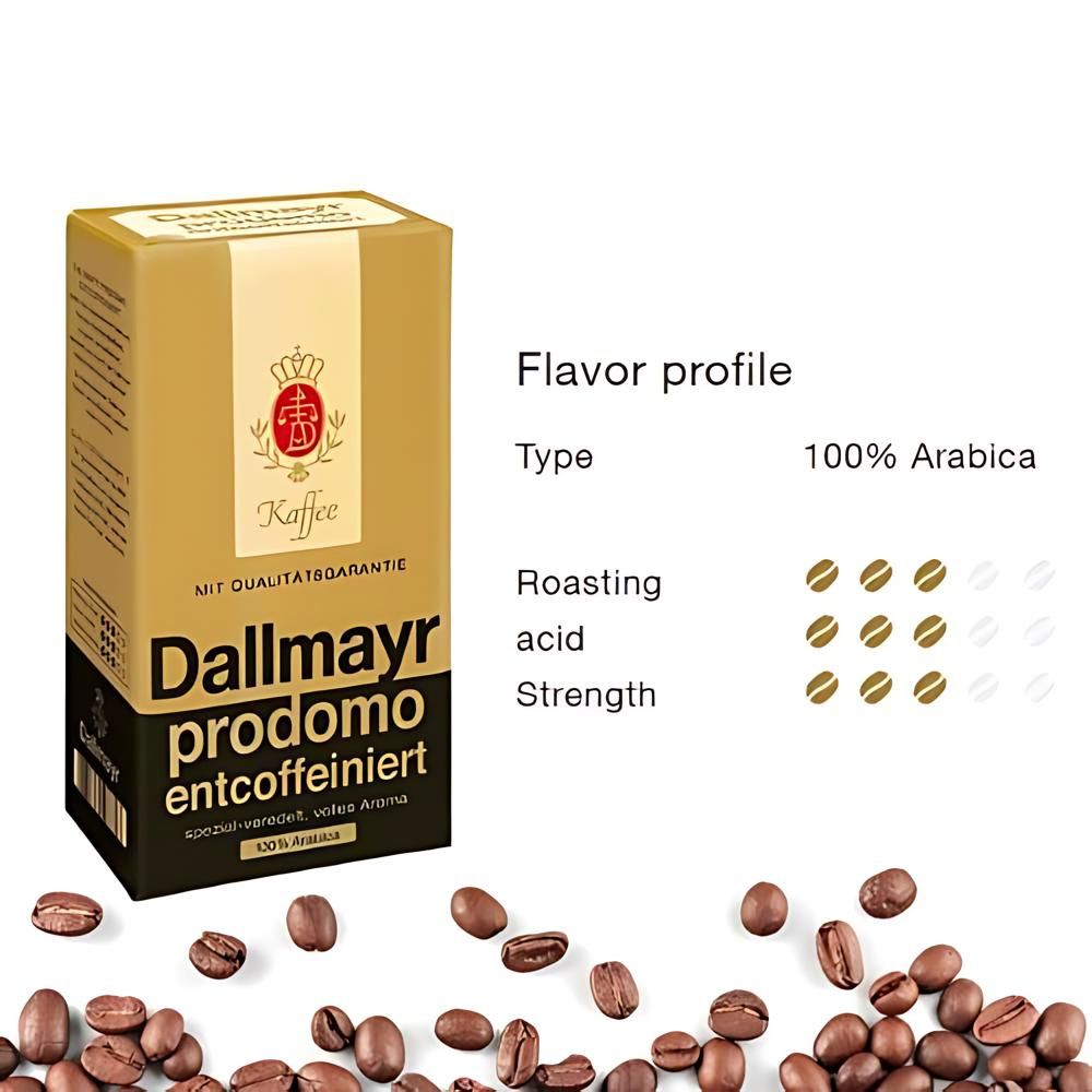 Dallmayr Decaffeinated Ground Coffee 17.6oz/500g