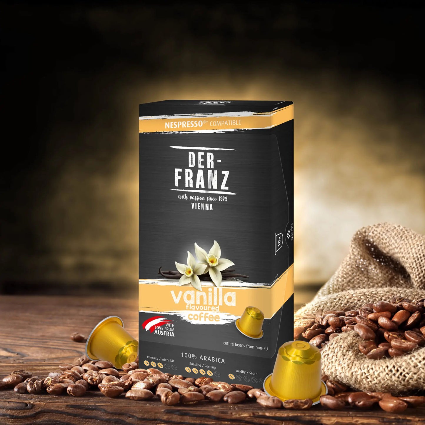 Der Franz Vanilla Naturally Flavored Nespresso Coffee Capsules 10ct