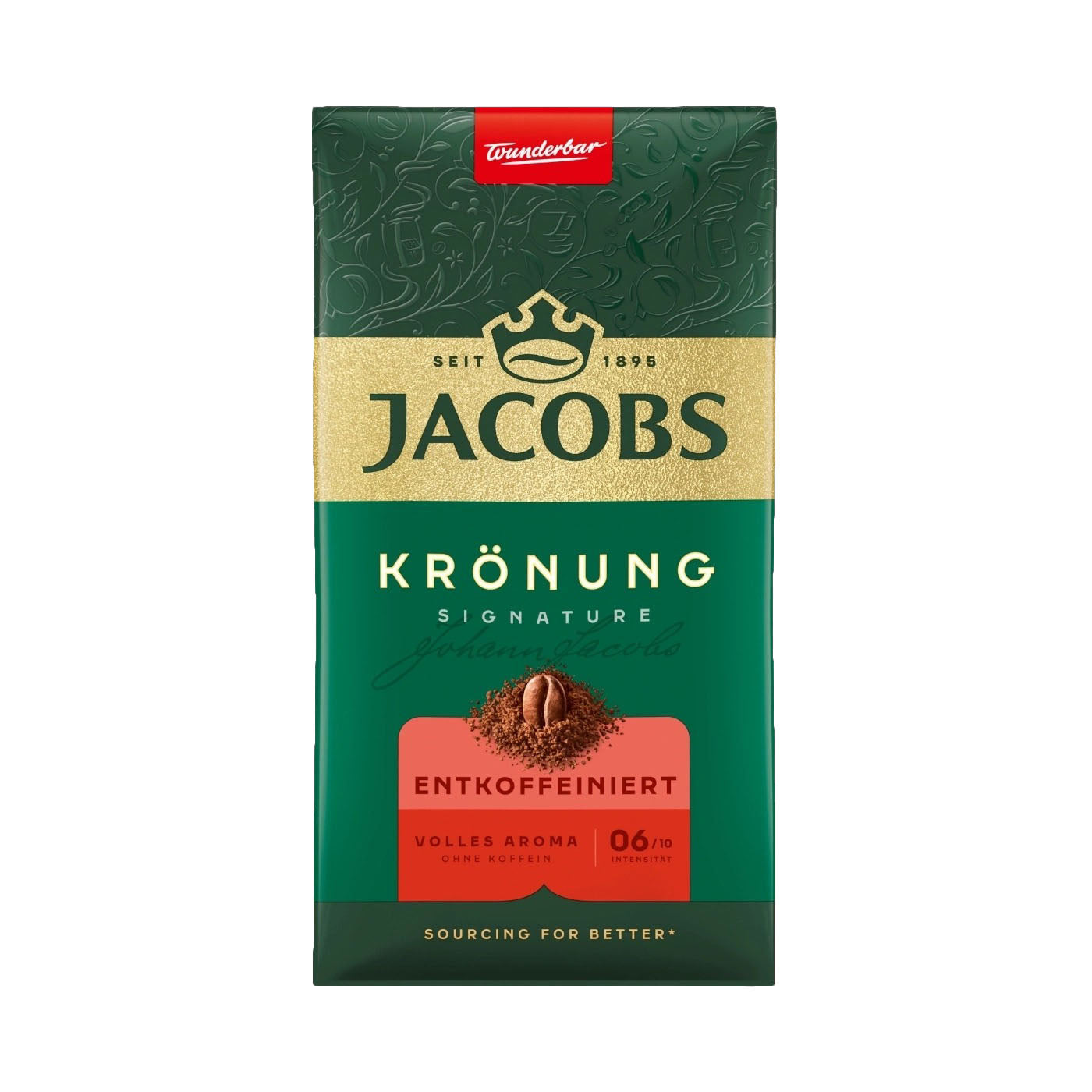 Jacobs Kronung Decaf Ground Coffee 17.6oz/500g
