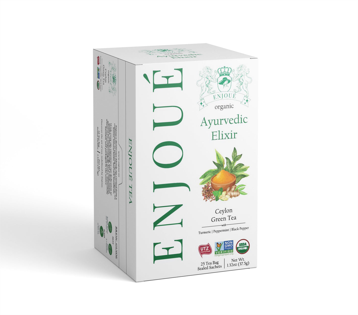 Enjoue Organic Ayurvedic Elixir Green Tea