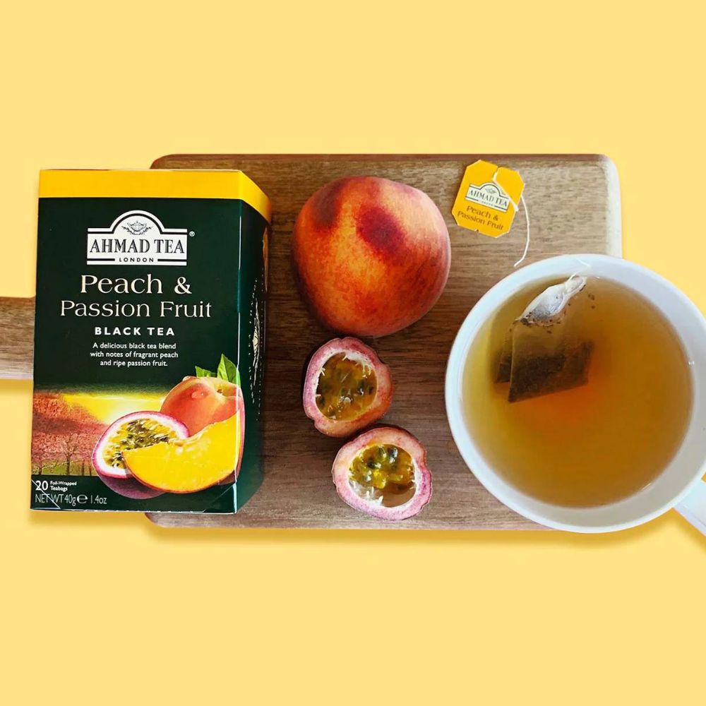 Ahmad Tea Peach and Passion Fruit Black Tea 20 foil tea bags