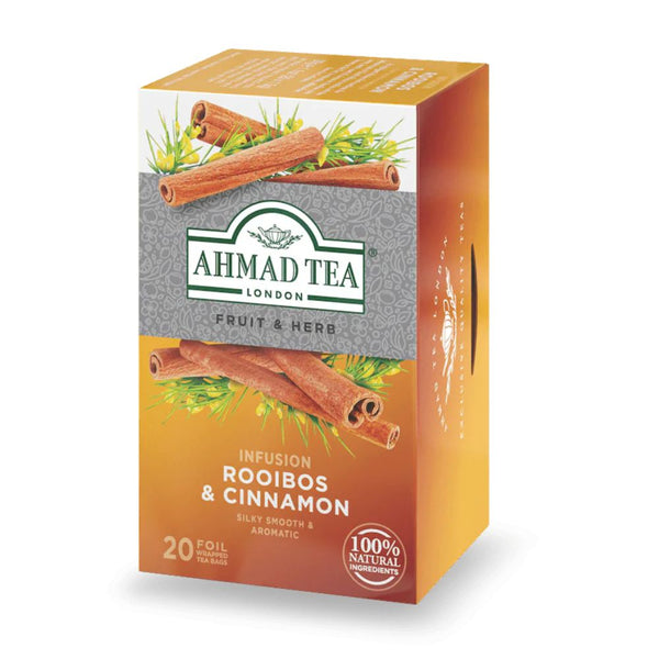Ahmad Tea Rooibos & Cinnamon Herbal Tea 20 foil tea bags