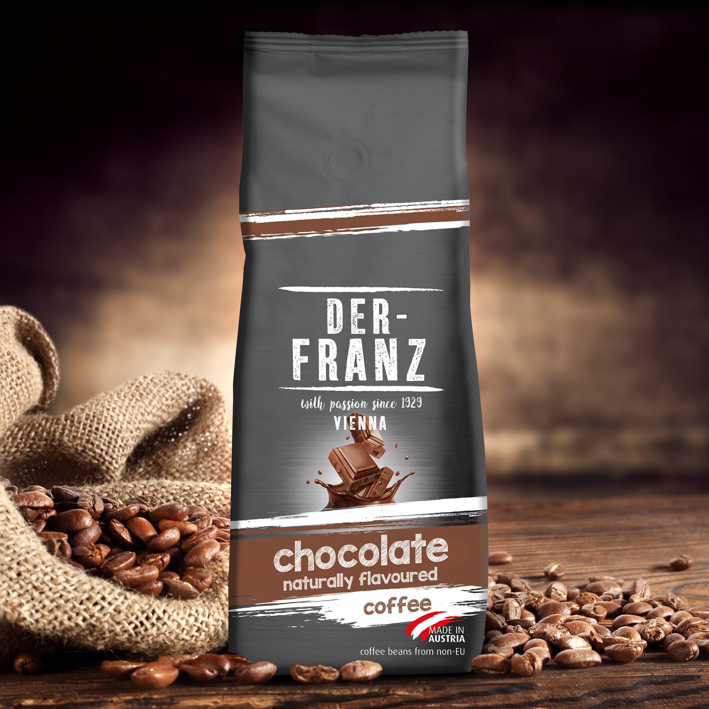 Der Franz Chocolate Naturally Flavored Ground Coffee 17.6oz/500g