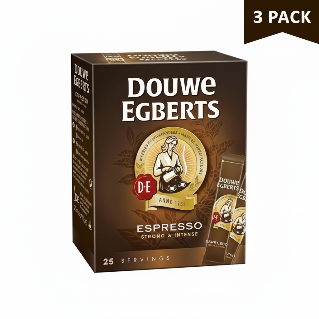 Douwe Egberts Instant Espresso Sticks 25ct - Pack of 3