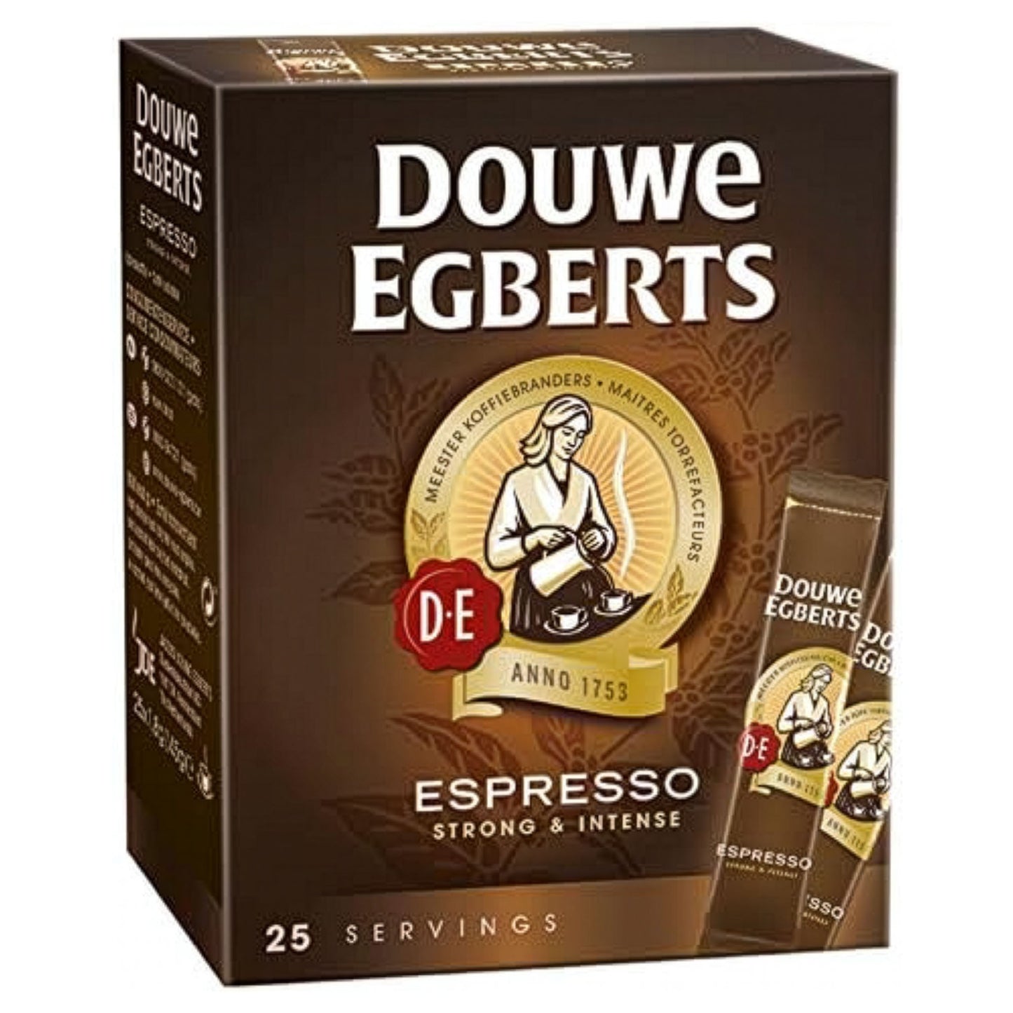Douwe Egberts Instant Espresso Sticks 25ct - Pack of 3