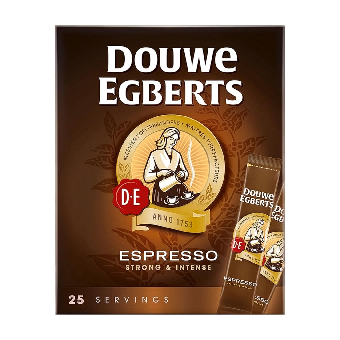 Douwe Egberts Instant Espresso Sticks 25ct - Pack of 3