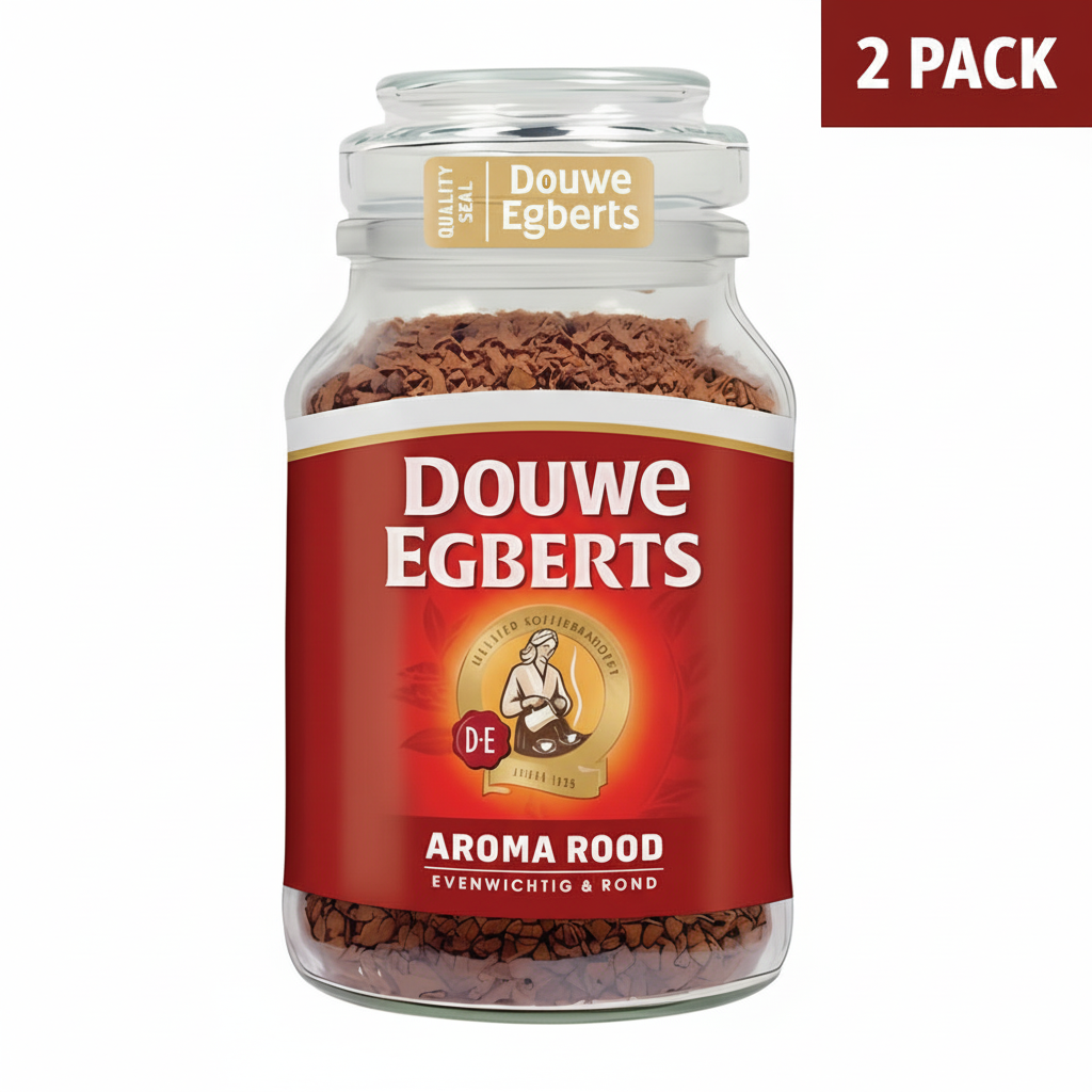 Douwe Egberts Aroma Rood Instant Coffee 7oz/200g - Pack of 2