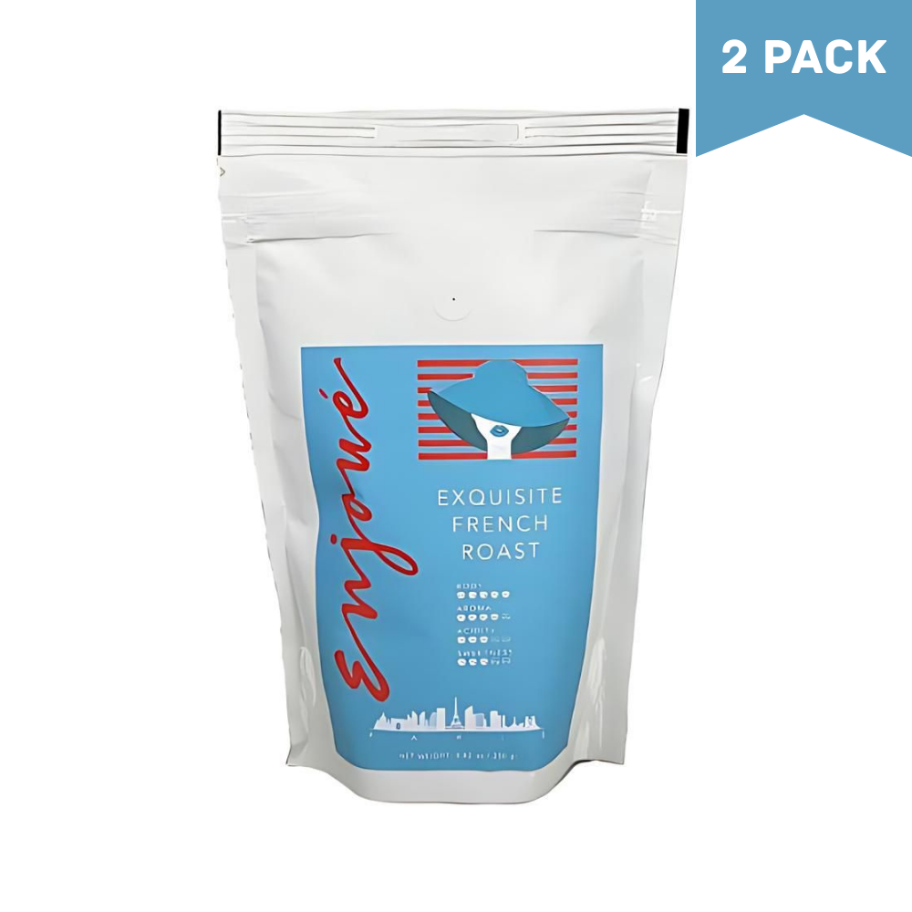 Enjoué Exquisite French Roast Whole Bean Coffee 8.8oz/250g - Pack of 2