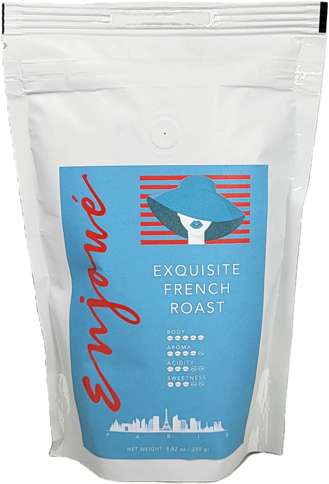 Enjoué Exquisite French Roast Whole Bean Coffee 8.8oz/250g