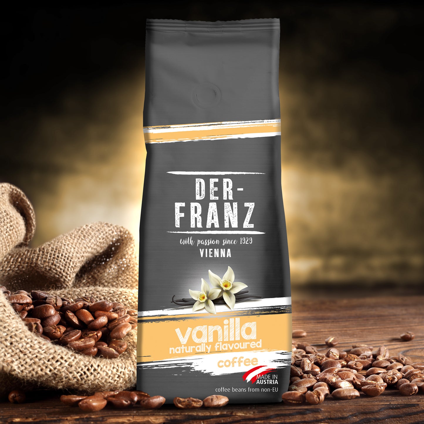 Der Franz Vanilla Naturally Flavored Ground Coffee 17.6oz/500g