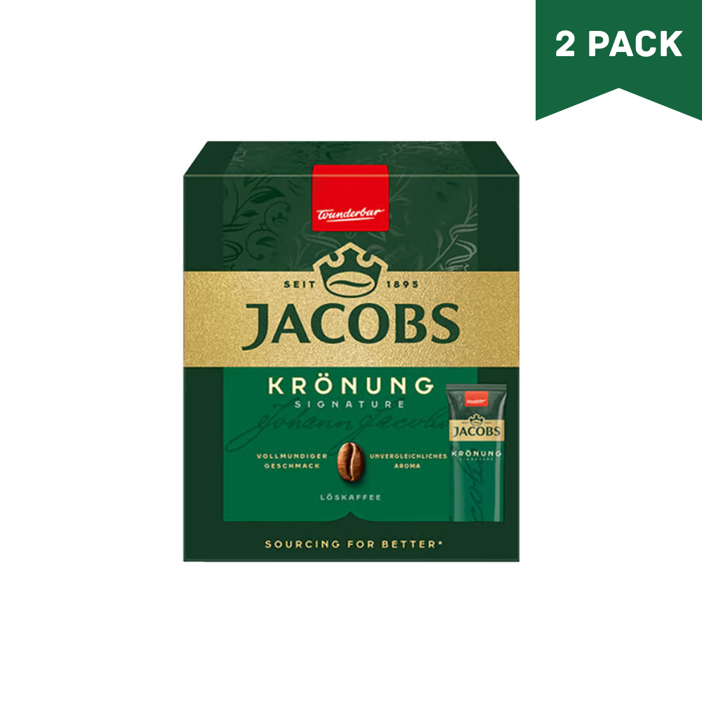 Jacobs Kronung Instant Coffee Sticks 50ct - Pack of 2