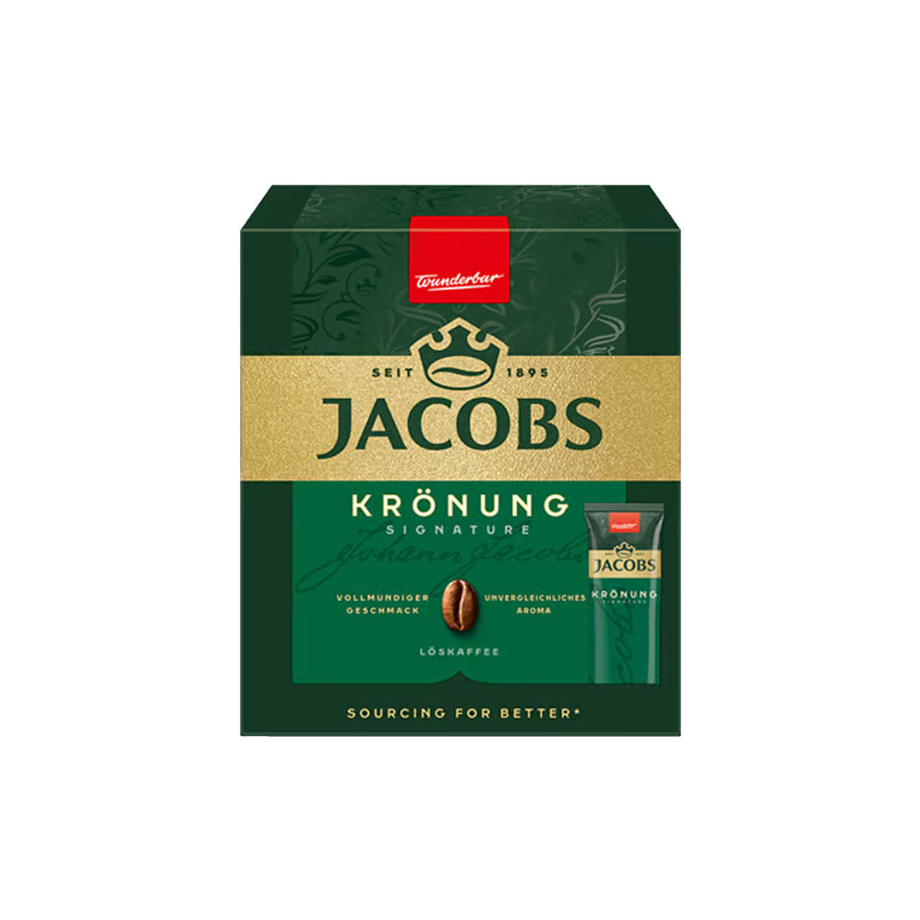Jacobs Kronung Instant Coffee Sticks 50ct - Pack of 2