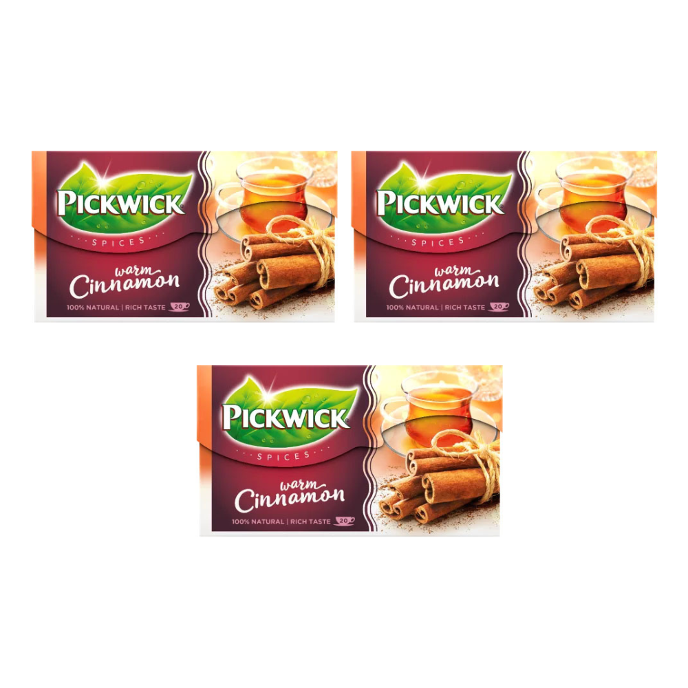 Pickwick Spice Warm Cinnamon Black Tea 20ct - Pack of 3