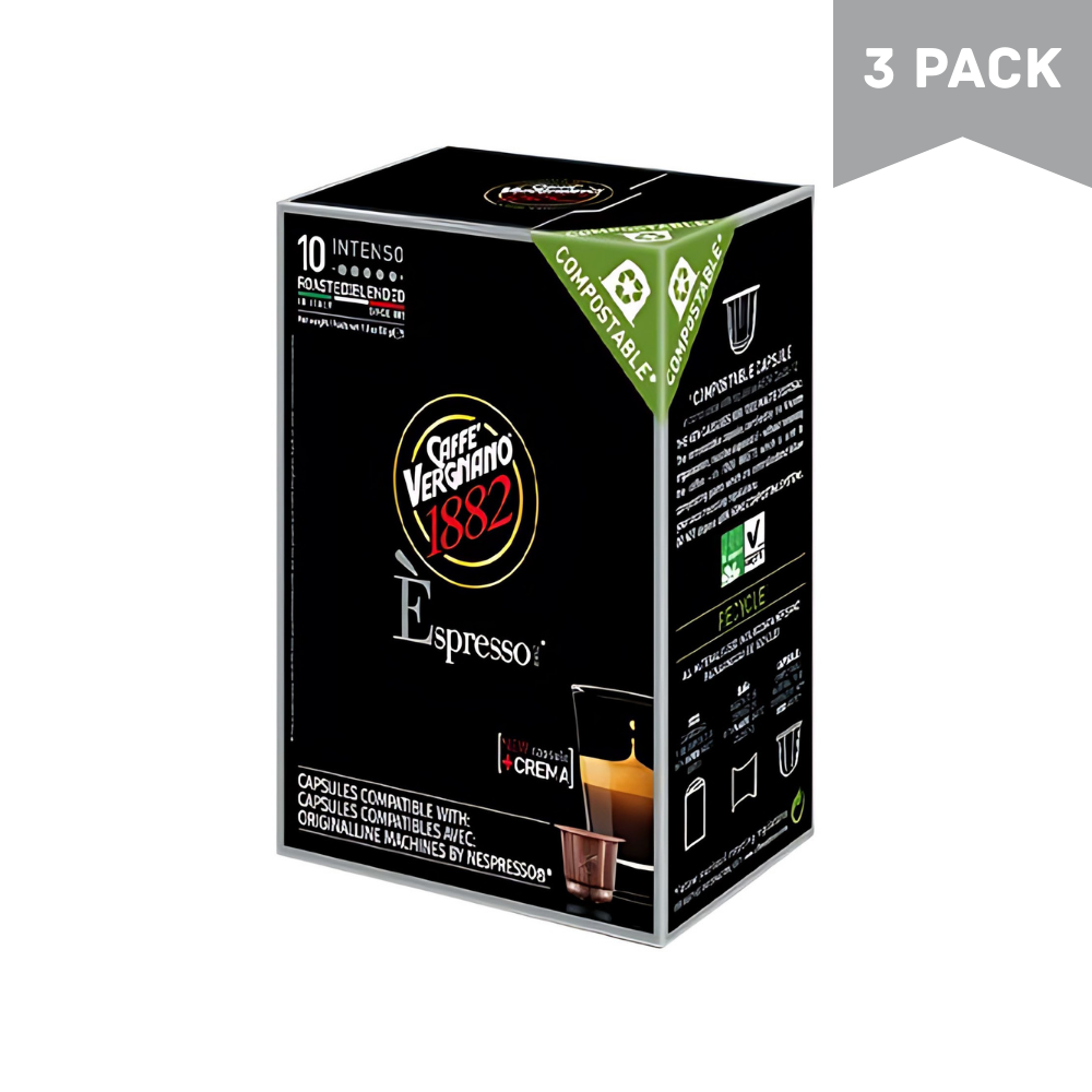 Caffe Vergnano Intenso Coffee Nespresso Capsules 10ct - Pack of 3