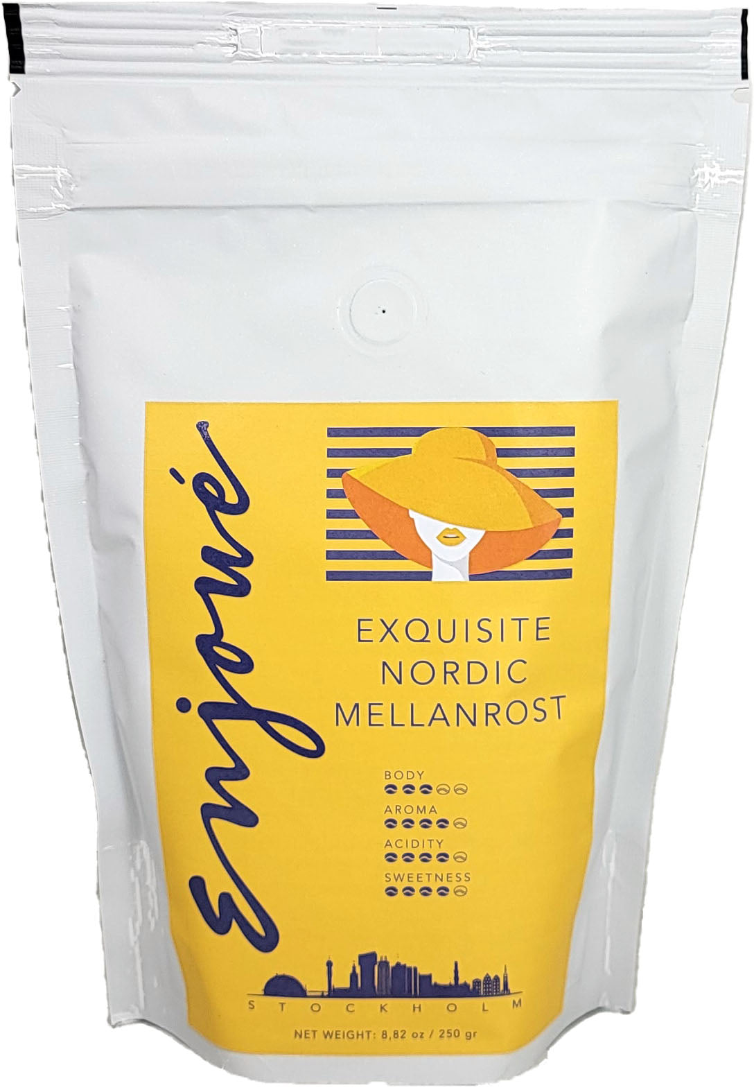 Enjoué Exquisite Nordic Mellanrost Whole Bean Coffee 8.8oz/250g